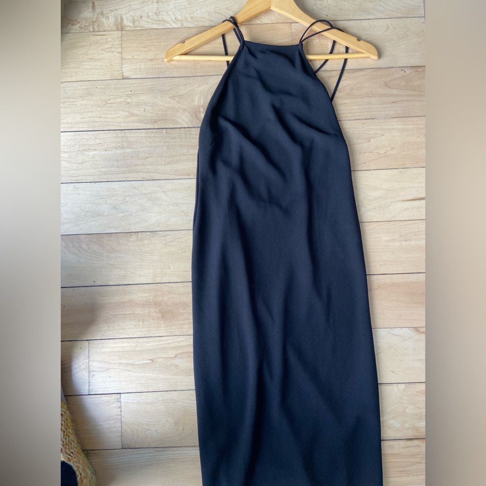 Vintage American Apparel spaghetti strap black dress